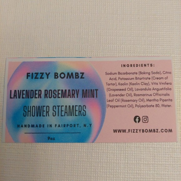 Fizzy Bombs Lavender Rosemary Mint Shower Steamers Handmade Blue Frangrant - Picture 3 of 5